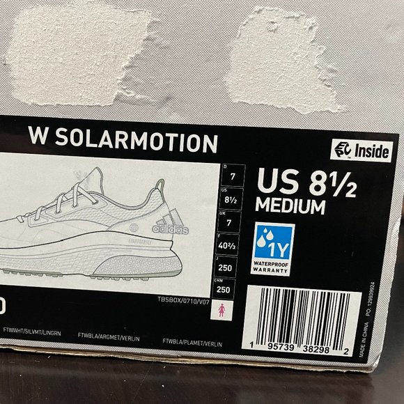 adidas Solarmotion Golf Shoes Womens 8.5 Cloud White Linen Green - Picture 7 of 11